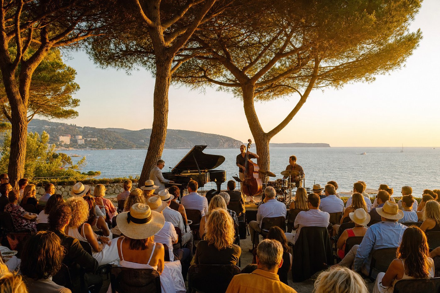 concert de jazz au bord de la Méditerranée